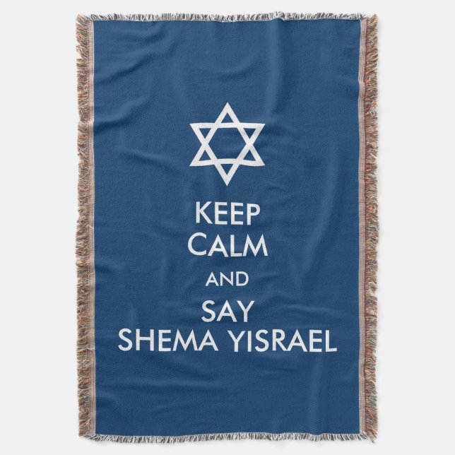 Cobertor Seja Calmo E Diga Shema Yisrael (Frente Vertical)