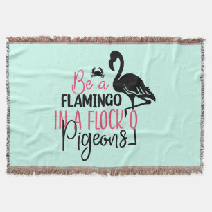 Cobertor Seja um Flamingo em um Bando de Pombos-27308