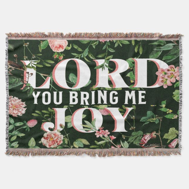 Cobertor Senhor, Traga-Me Joy Floral Christian (Frente)