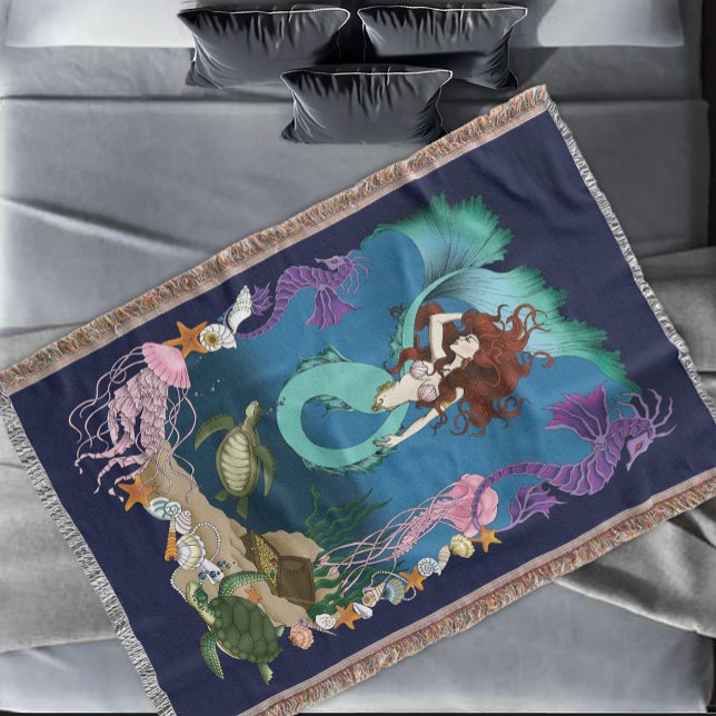 Cobertor Sereia Blue Fantasy Amigos (Criador carregado)