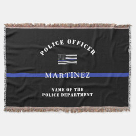 Cobertor Serviço Policial Thin Blue Line Personalizado
