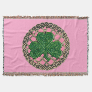 Cobertor Shamrock Cor-De-Rosa Nos Nossos Célticos Jogam Ban