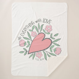 Cobertor Sherpa 1 Corintianos 16:14 - Faça tudo com amor