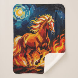 Cobertor Sherpa „2026 – Das Jahr des Feuerpferds“