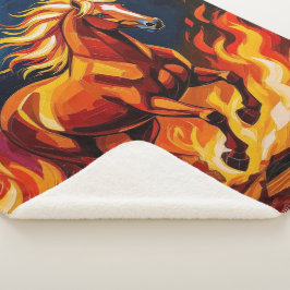 Cobertor Sherpa „2026 – Das Jahr des Feuerpferds“