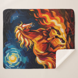 Cobertor Sherpa „2026 – Das Jahr des Feuerpferds“