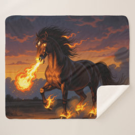 Cobertor Sherpa „2026 – Das Jahr des Feuerpferds“