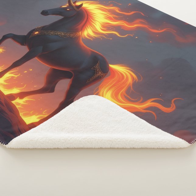 Cobertor Sherpa „2026 – Das Jahr des Feuerpferds“ (3/4)