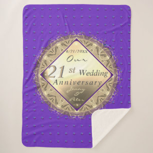 Cobertor Sherpa 21ruas, latão e Iolite Sherpa Blanket