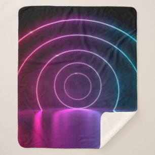 Cobertor Sherpa 3d Anel do portal do círculo ultravioleta linhas b