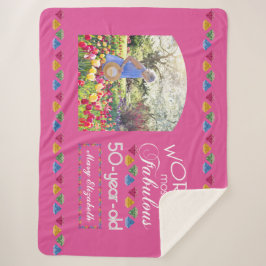 Cobertor Sherpa 50º aniversário As mais fabulosas joias cor-de-ros