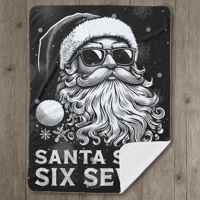 Cobertor Sherpa 67 Meme Funny Santa Says Six Seven Christmas (Criador carregado)