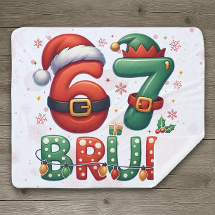 Cobertor Sherpa 67 Meme Seis Sete Bruh Natal Divertido 6 7