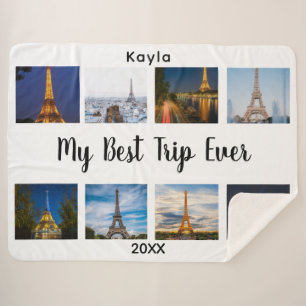 Cobertor Sherpa 8 Fotografias Personalizadas - Minha Melhor Viagem