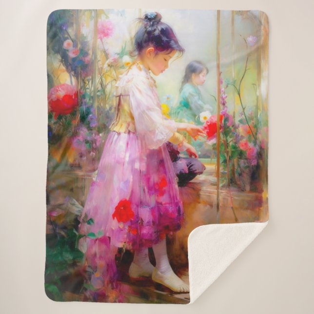 Cobertor Sherpa A Beleza das Flores (Frente)