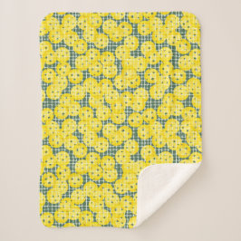 Cobertor Sherpa A bola é a vida - Amarelo em verde