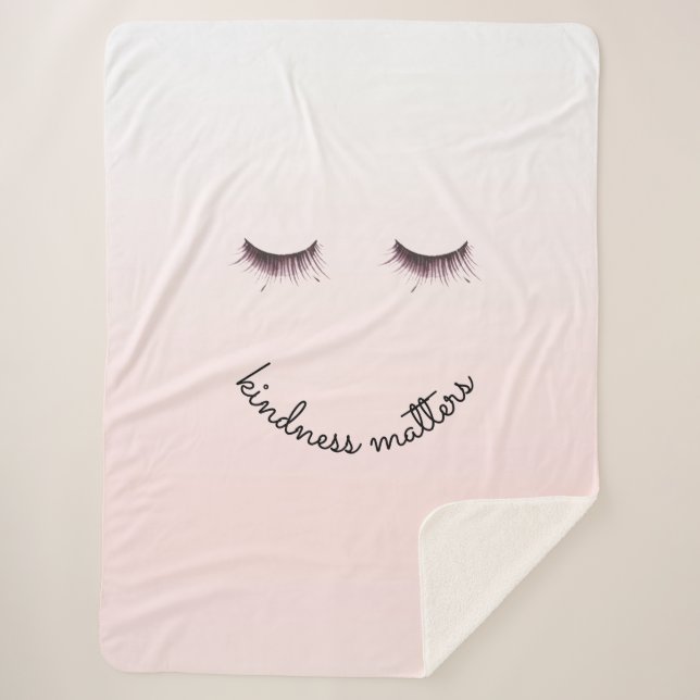 Cobertor Sherpa A Bondade do Mão Rosa Esbranquiçado Importa Os Olh (Frente)