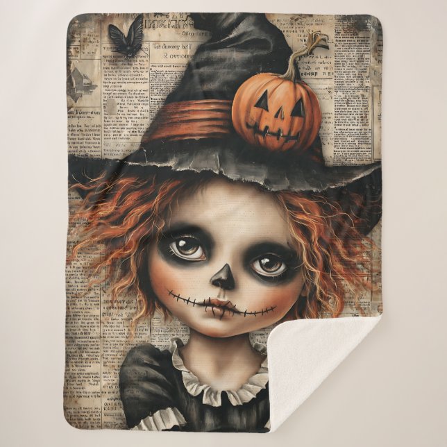 Cobertor Sherpa A Boneca que Espera nas Sombras (Frente)