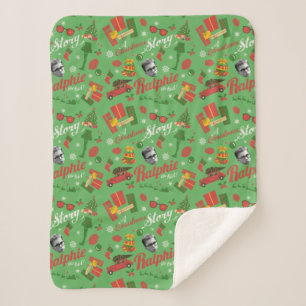 Cobertor Sherpa A Christmas Story Green Icon Pattern
