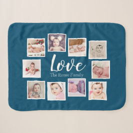 Cobertor Sherpa A Colagem de Fotografias LOVE Pareceu Personalizad