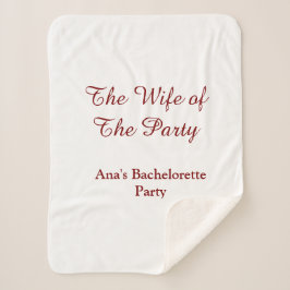 Cobertor Sherpa A esposa do nome da festa de despedida de solteira