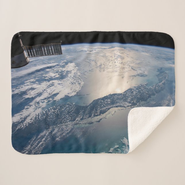Cobertor Sherpa A Estação Espacial Internacional Acima Do Atlântic (Frente (Horizontal))