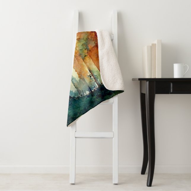 Cobertor Sherpa A Floresta (natureza) (In Situ)