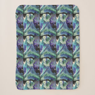 Cobertor Sherpa A Laguna nº 1 pintura em azul, lacre, cartão de vi
