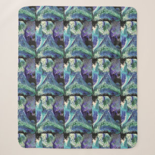 Cobertor Sherpa A Laguna nº 1 pintura em azul, lacre, cartão de vi