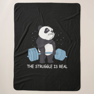 Cobertor Sherpa A Luta De Panda É Um Giro Engraçado.