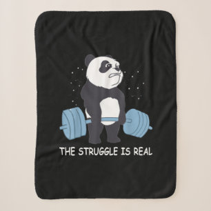 Cobertor Sherpa A Luta De Panda É Um Grande Giro Engraçado.