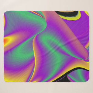 Cobertor Sherpa A magia das cores do Rainbowart Abstrato 3D