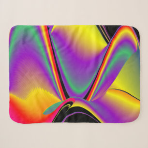 Cobertor Sherpa A magia das cores do Rainbowart Abstrato 3D