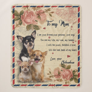 Cobertor Sherpa À Minha Tia Dog Flower Gift, Tia Birthday Gift