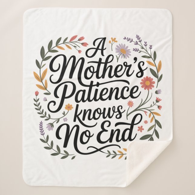 Cobertor Sherpa A Mother's Patience Knows No End (Frente)