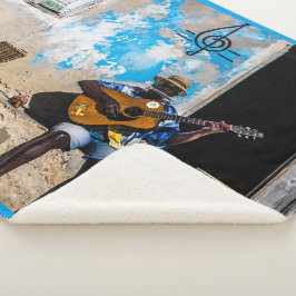 Cobertor Sherpa A música é o remédio da mente