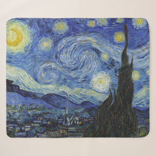 Cobertor Sherpa A Noite Estrelada por Vincent Van Gogh