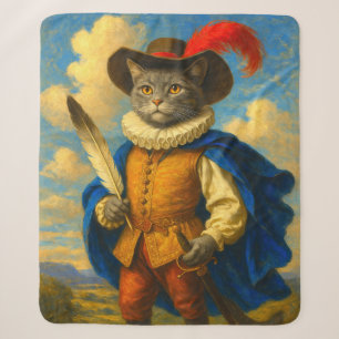 Cobertor Sherpa A Primeira Lâmina do Rei Uma Honra de Cat Musket