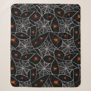 Cobertor Sherpa A teia das bruxas e o fundo das aranhas do Hallowe