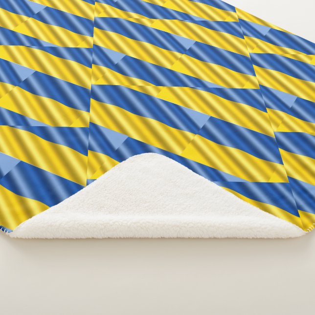 Cobertor Sherpa A Ucrânia Azul e Amarela inspirou a paz contra a g (3/4)