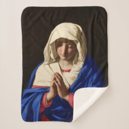 Cobertor Sherpa A Virgem Maria na Oração