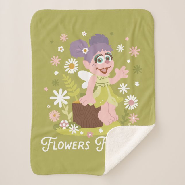 Cobertor Sherpa Abby Cadabby | Flores para sempre (Frente)