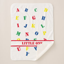 Cobertor Sherpa ABC Baby Girl Sherpa Blanket