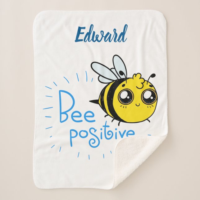 Cobertor Sherpa Abelha-Cuta Positiva (Frente)