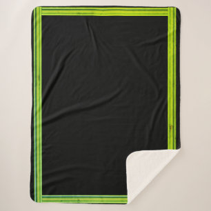 Cobertor Sherpa Aberto verde e preto 60"x 80"