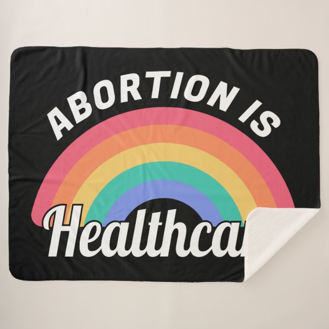 Cobertor Sherpa Aborto é assistência médica (Frente (Horizontal))