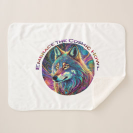 Cobertor Sherpa Abrace o Lobo de Howl Cósmico