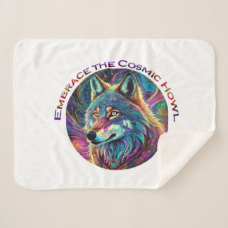 Cobertor Sherpa Abrace o Lobo de Howl Cósmico