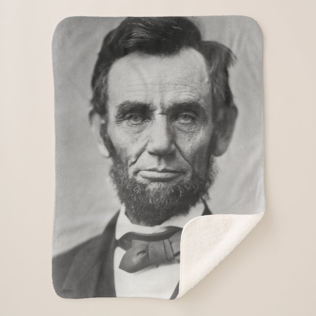 Cobertor Sherpa Abraham Lincoln (Frente)