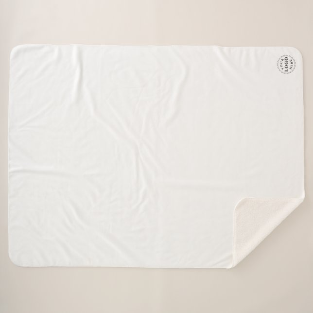 Cobertor Sherpa Abrangente do Sherpa personalizado grande - Marca  (Frente (Horizontal))